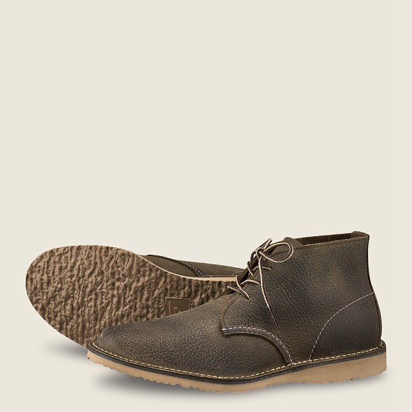 Zapatos Red Wing Heritage Hombre Verde Oliva - Weekender - Chukka Roughneck Cuero - 467-FODQGK